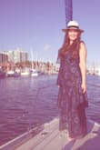 THIS DRESS IS BEAUTIFUL BUT RUNS BIG,  I'M USUALLY A MEDIUM BUT GLAD I OPTED FOR A SIZE SMALL.  THIS DRESS IS BANG FOR THE BUCK. I WISH THEY HAD IN MORE COLORS. - Natalie H.