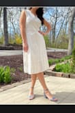 The sandals are so pretty. The color was perfect for my bridal shower. I got so many compliments. I had them on for a long time and did get a sore from the front strap but this was after 8 hours. They were comfortable to wear and easy to be on my feet. - Sarah L.