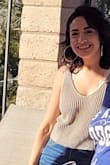 Love the color and cut! Didn't get a pic of the back but I got a few compliments.. wore it to the beach with shorts as well! - Michelle V.