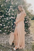 got this dress for my sister's wedding and it was the perfect dress! Super comfortable and cute. My only problem with it was that it's a little long so I had to hem it up but other than that it was the perfect dress!! - Gracie R.