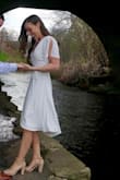 I wore this dress for my engagement photos! Perfect fit! I will definitely wear it again. - Megan M.