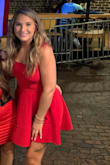 This is a super cute dress. Fits me perfectly and it wasn't too short so I felt comfortable. - Morgan W.