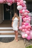 I bought this dress specifically for my bridal shower. I ordered both the small and the medium. Small was too tight and fit like a bodycon, medium was too big, especially up top. I kept the medium and had it taken in and lifted the straps to make it a bit shorter. It was perfect after that! I think that for someone who is taller and has a bigger chest, it would fit perfectly without alterations. However I love this dress and was happy to spend the extra money on alterations so that I could wear it. - Jill L.