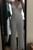 So first off, this is way too tight, and I'm usually between a S & a M but Lulus stuff apparently runs REALLY small bc this was tiny on me.
It's kind of hard to explain but the top part just looks more corset-ish in real life, even though on the model the top looks looser and kind of flowy. I attached a picture, plz ignore my underwear I didn't feel like changing it just to try this on lmaoo - Anna B.