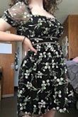 I normally buy smalls or mediums, but based on the reviews I ordered an XS, which fit perfectly. The dress is so adorable! It might be a little short if you have more leg than torso, so be wary of that! - Kassie R.
