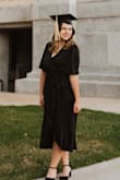 Got this dress for my graduation and it is super cute! It fits great and makes me feel super confident! It was a little lose  around the breast area but it was an easy fix! - Sami S.