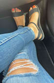 I paired these black ones up with jeans and cute top! Love them. Great fit, not tight, and comfy. - Dana H.