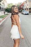 This was amazing! Got so so many compliments and got this pretty last minute before formal! I wore an XS and usually am a small! One of my favorites ever - Raleigh T.