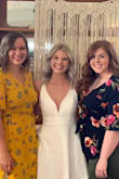 I absolutely adore this dress! I wore it for my bridal shower and got SO many compliments. I got an XS and it was still a little bit loose in the straps, but nothing that wasn't doable! - Kayla W.