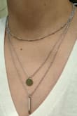 I really like this necklace, stunning and eye catching. Received a ton of compliments from others. I bought silver and gold! - GFlute D.
