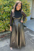 I bought this shirt specifically to go with my leather skirt dress, I got so many compliments! Thanks Lulus! - Nikki H.