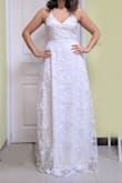 This dress is so sparkly and elegant! Great material for the price!
The length is perfect with 3 inch heels. I cant wait to wear this on my wedding day! - Leslie W.