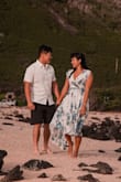 I wore this dress to my husband and I photo shoot and it looks beautiful. One little issue is the front is cut too low so you're going to have to tack or safety pin it. - Kalae L.