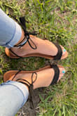 I have these shoes in both nude and black and I love them. They fit perfect they match any outfit and they are comfortable too. My favorite sandals ever. - Ashley A.