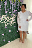 Dress is very comfortable and lace in sleeves is soft. I wore this for my bridal shower and everyone loved it. I did have to order a size larger than I usually wear for a better fit. - Samantha Q.