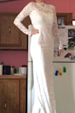 All of the reviews that said this dress was comfortable DID NOT LIE
It's absolutely beautiful and looks just like the picture! The only thing I would recommend is that all my smaller chested women out there maybe get it in a size smaller bc the chest is a little loose but not unbearable. - Sara H.