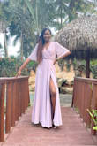 I absolutely love this dress! It was a little big in the bust for me, but still very flattering! I always struggle to find long dresses, secondary to my height; however, the length was PERFECT (with or without heels)!  I highly recommend purchasing!! - Tiphanie H.