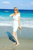 I got this to wear on a weekend getaway with my husband. It was the perfect outfit to walk the beach. The skirt is slightly see through and with it being so form fitting as well, you definitely need to choose what you wear under it very carefully. It's stretchy, so very comfortable and I just loved how amazing I felt wearing it. - Melissa W.