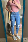 This bodysuit is amazing! I have it in pink and striped! It's super comfy and you can wear it with anything! Go get one!! - Emily I.