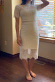 Ordered this dress for my bridal shower. Perfect fit on me! There is no stretch to the fabric so if your measurements are higher than mine then definitely size up. Fits my curves just right. Quality of the fabric feels so soft and comfy. Everyone would look amazing in this dress. - Julie V.