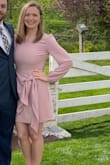 This dress is so classy! It fit perfectly, and is extremely flattering. The material is high quality. I wore it to a spring wedding, and received many compliments. I will definitely find another excuse to wear this dress. - Rachel S.