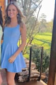 Fits perfectly!!! The color is stunning in person and I love how the skirt of the dress flows!The detail is slight but so cute, and it's the perfect length. I've worn this multiple times to many different occasions!! - Sandy S.