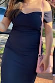 This dress was absolutely perfect and comfortable. If you need a dress for your next occasion, get this one :). Very simple and classy. - Marinela M.