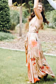 Wore this for my engagement photoshoot and it was breathtaking! I did have to get it hemmed but I'm so short I assume that will be the case with any long dress I purchase! - Amanda Z.