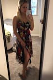 I read many of the reviews before I bought this dress. I decided to go with the XS. I'm 5'3" and about 128lbs flat chested. It's a little snug around my ribs but the small would have been too large for me. LOVE this dress! Cannot wait to wear it this summer to a July 4th wedding. - Dana D.