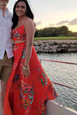 I wore this dress and was so happy with how all the pictures turned out. It flows beautifully, you can adjust the straps on the crop, tighten or loosen it as you want, and the skirt fit just right. My friend asked me to send her the link for it too :). Definitely worth the price! - Farihah S.