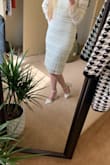 I wanted these for my wedding and go so lucky with a small restock of this color! They are perfect!! Super cute and comfy too. I haven"t tried wearing them all day yet but walking around my apartment they seem fine. The color is beautiful and I"m really happy with the material, I like it more than the suede. They are a perfect color! I am usually a 7 but I could have ordered a 6.5 and been fine. They are a little lose but not so much that my foot is falling out, and since they are out of stock it's not worth returning. - Sarah S.
