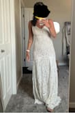 This is a beautiful dress but did not work with my body type. I think this would look awesome on an hourglass figure, but I have more of a boxy build and the cut made my belly look huge. Returned for that reason. - Julia P.