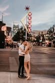 Wore this for a super last minute Vegas Wedding Dress! I have wide hips so I was worried it was going to be too tight and unflattering but it was completely the opposite! I think it could have been a little tighter! - KELSEY D.