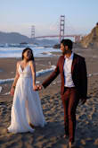 I wore this for my engagement photoshoot, I should have ordered a size 2 since the bust area was too big for me. You can tighten the dress from the back but it still became loose overtime. This dress was perfect and flowy for the wind in San Francisco! I absolutely love how the dress looked and felt. It was perfect for this shoot. - Kinjal P.