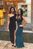 I love this dress!! I wore this it to a wedding and got tons of compliments. I love the color. The fit is perfect and true to size. I'm 4'11" so I got some length taken off. Definitely a great price for an expensive-looking, quality, classy dress. - Ana T.