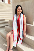 I bought this to wear for graduation pictures and I am so glad I did! It fits exactly how I pictured it would. The material is very high quality. The red was perfect in person! The other reviews do not exaggerate, this dress is amazing. - Morgan M.