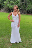 Fabulous for my formal sorority ball. 1st year members must wear white. Which is tough not to look too "bridal". This dress was perfect. I had the length hemmed, but that is a must for me on all long formal dresses. Thanks Lulus! - Kayla C.