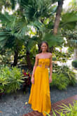 Absolutely beautiful two piece set!! Length of pants was perfect on me and I'm tall so that's hard to come by! Looked so cute and perfect on my vacation! - Carla B.