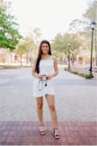 I wore this for my graduation pictures and it looked amazing! It emphasized my curves and flattered my body! Classy but sexy! - Carmen T.