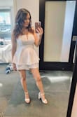 I ordered this for my bachelorette party. I originally ordered an XS and it was too small. So I ordered a Small and it fit perfectly! Being so petite I was worried how a romper would look on me but it was so pretty. Everyone loved it and so did I! - Cherie C.