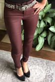 Love the low rise on these leather jeans...most are high rise. Great for a casual night out or dress them up with some heels. Would get another pair in a different color if they had them. - Stacey D.