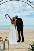 I loved this dress! A little long, but I'm short and this wasn't a surprise. Otherwise it fit perfectly and it was so comfortable! I wore it all day for the ceremony, dancing and pictures. - Charlee H.