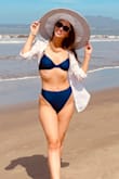 I ordered this swimsuit for my honeymoon in Mexico and the fit was amazing!! I received so many compliments and I found it really flattering. I ordered a small in the top and matching bottoms. - Emily D.