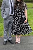 I ordered this dress in both XL and 1X. Both are true to size and fit nicely but I ended up wearing the 1X for a more comfortable, looser fit. The dress is lined and not heavy at all. Perfect for a late April wedding. Could definitely be dressed down or dressed up! Hoping to see more colors available in 1X! - Alicia V.