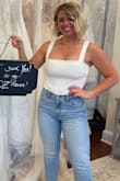 Love this bodysuit! Thick enough I could get away without a bra and length was perfect. - Tarah S.