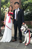 I got XXS and it fits me perfectly. The length is a little too long for me though but it's easy alterations. I just had my mom fix it for me before my wedding day. It's very well-made and I loved the lace. It looks very elegant. Highly recommend. - Amy N.