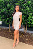 This dress is perfect for an occasion where you want to look classy, yet stunning! Fit like a glove. The quality of the dress was great and the beading looked elegant and not cheap. Such a perfect dress and received so many compliments! Highly Recommend. - Elli D.