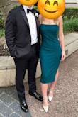 I wore this to a semi formal wedding that read "gowns and cocktail dresses welcome" and this fit right in the middle! The color was gorgeous and I got lots of compliments throughout the night. Very flattering and the fabric is super comfy - Maddie F.