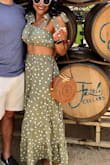Love this two piece outfit, it is just amazing! I have bought so many cute two pieces and outfits from Lulus, but this is in the top 5 for sure. Thank you Lulus for always making me look cute and fashionable (and usually, original)! Perfect outfit for my momma's upcoming Mother's Day winery outing. - Pardis F.