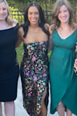 I originally ordered an XS but that was too tight and I knew I'd be uncomfortable. I ordered a Small and it fit great, just a little extra material in the back which I had taken in to make it more form fitting. I got so many compliments on this dress! Very happy with it! - Steffanie M.